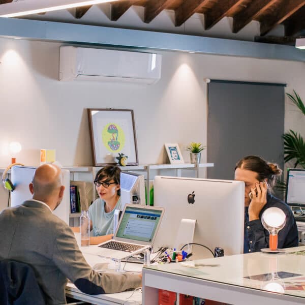 employees working in a studio